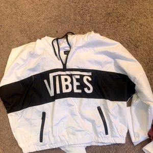 Vibes cropped windbreaker hoodie